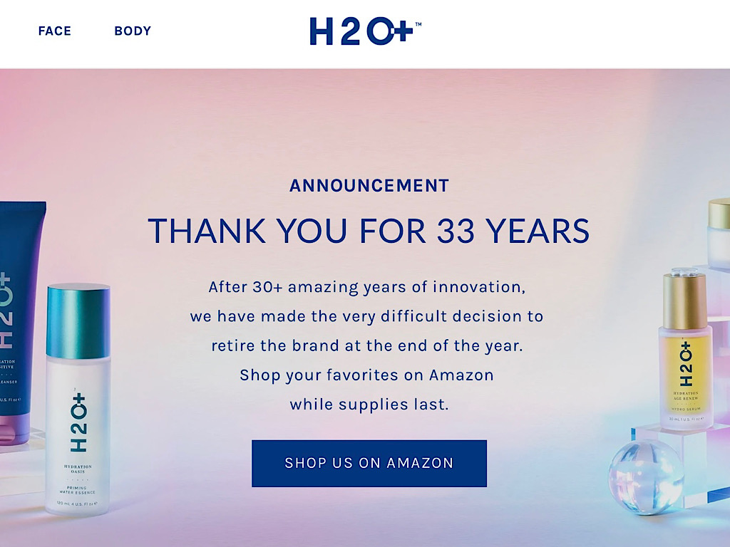 H2O Discontinued