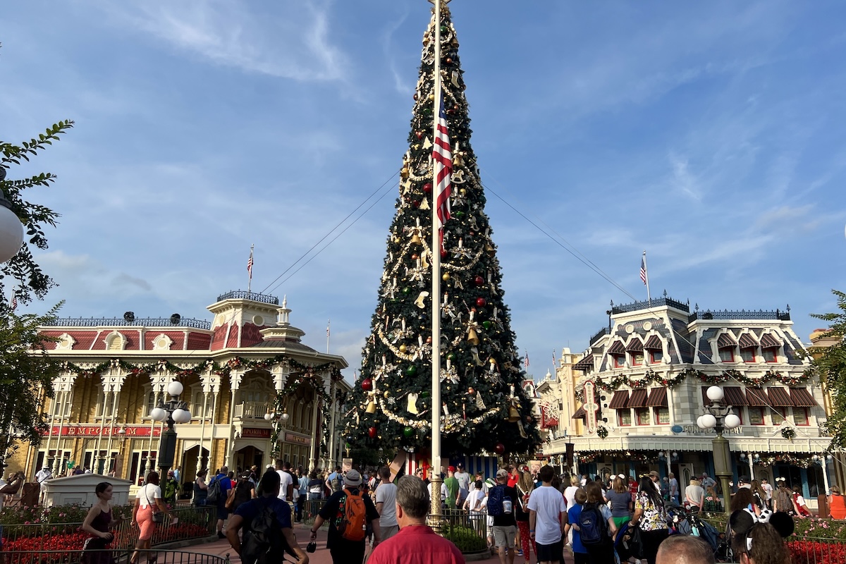Magic Kingdom Main Street Christmas Day