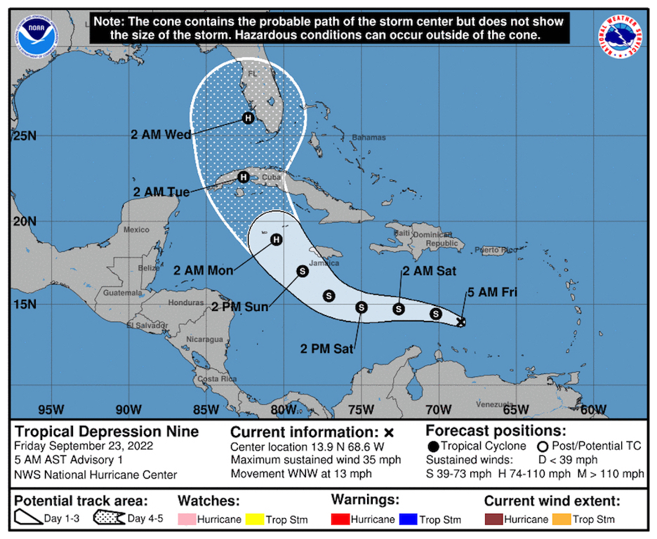 Tropical Depression Nine