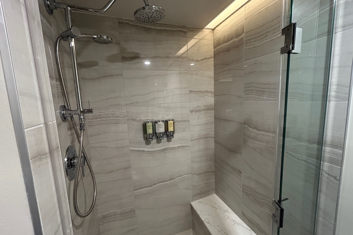 Master bathroom walk-in shower