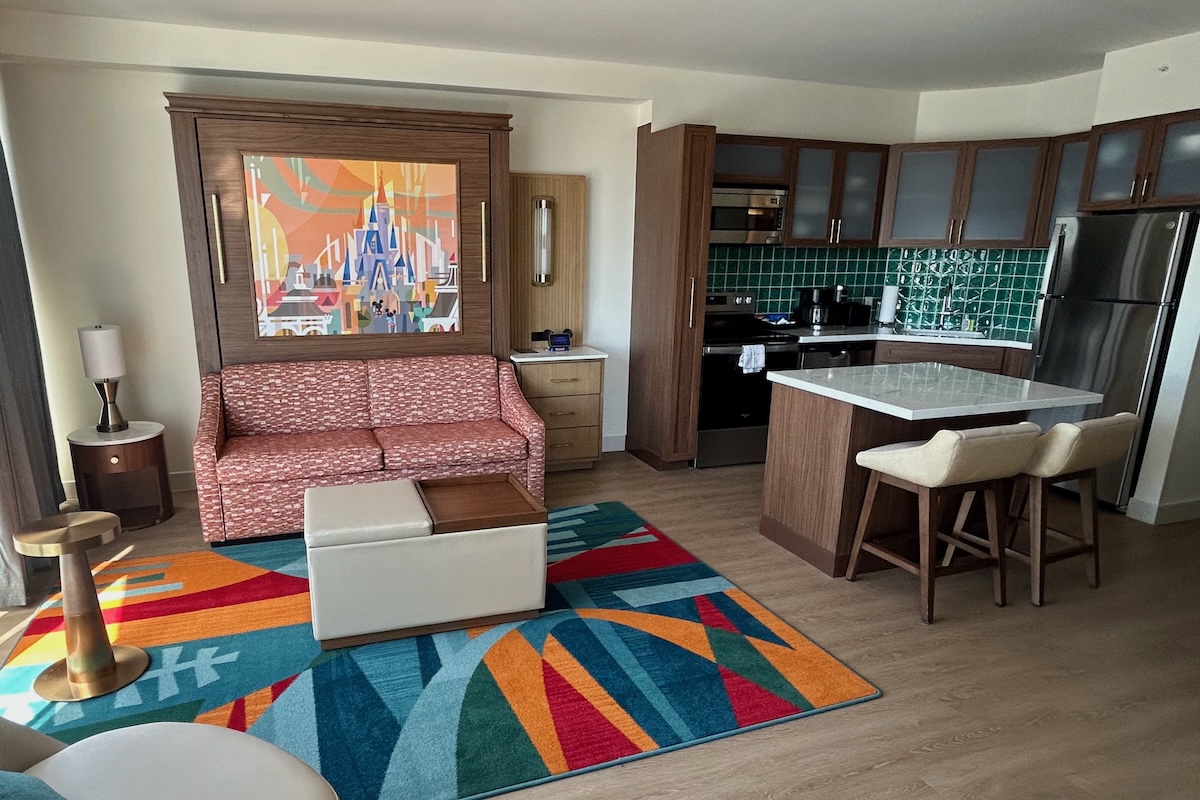 Living room and kitchen