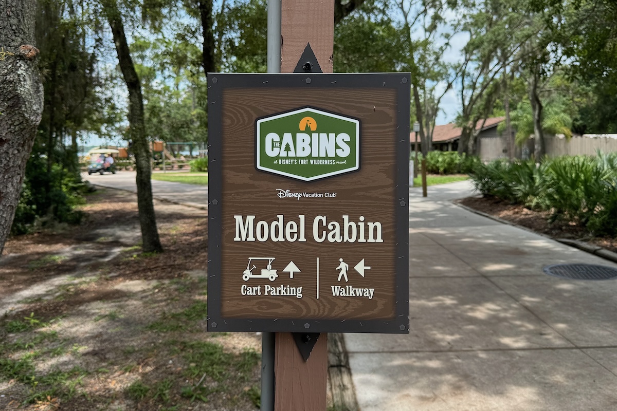 Disneys Fort Wilderness Cabin Model Directional Sign