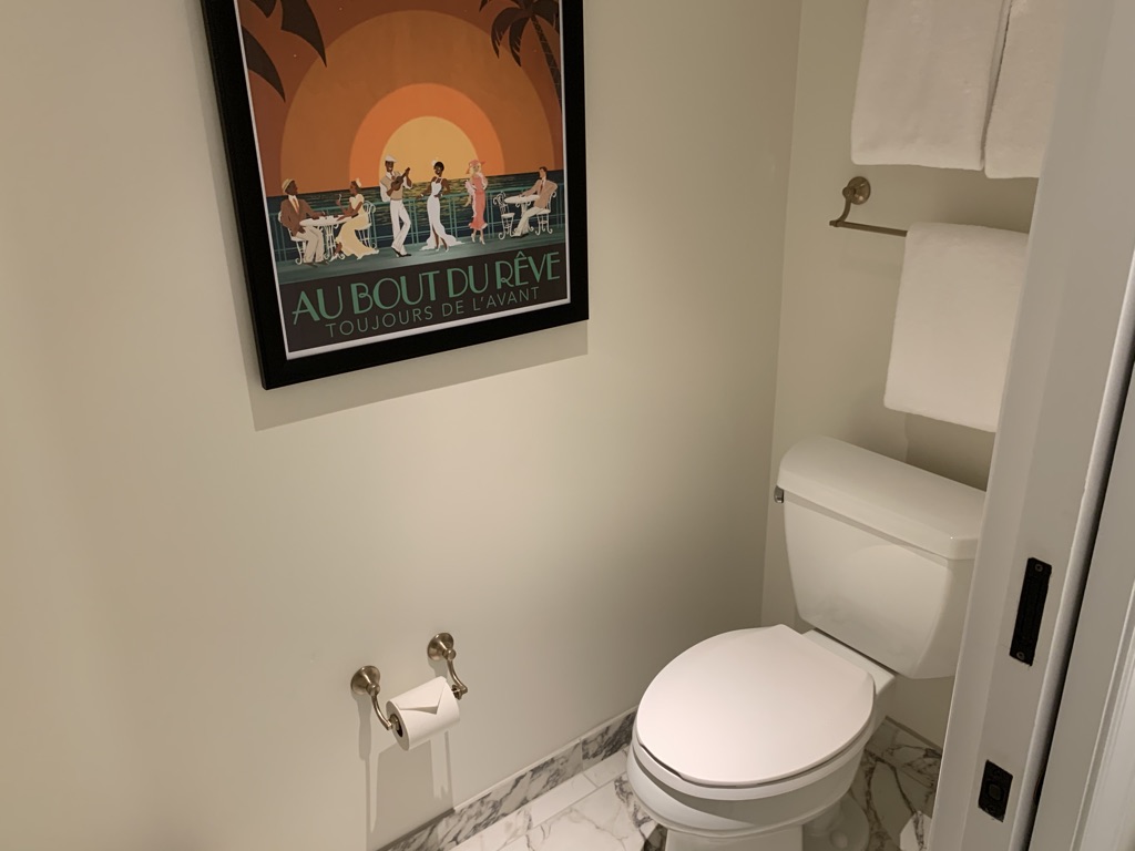 Third bathroom commode