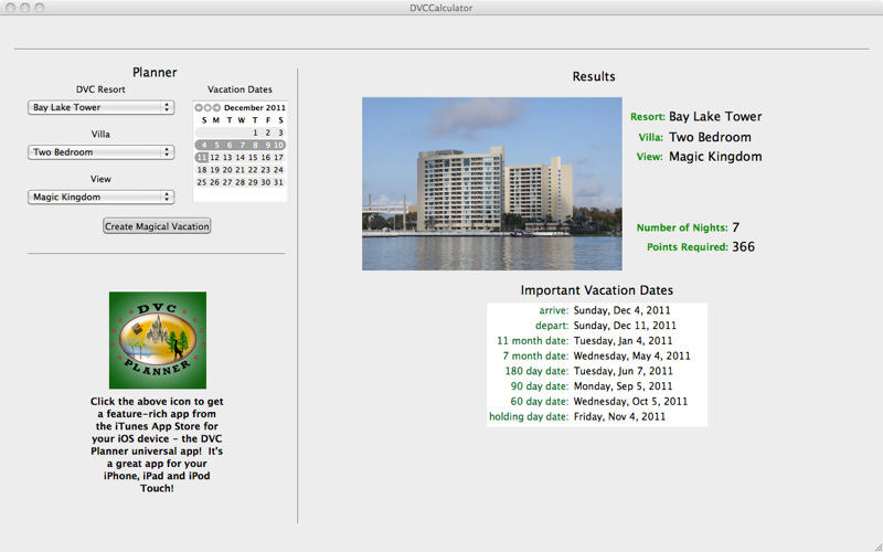 DVC Calculator