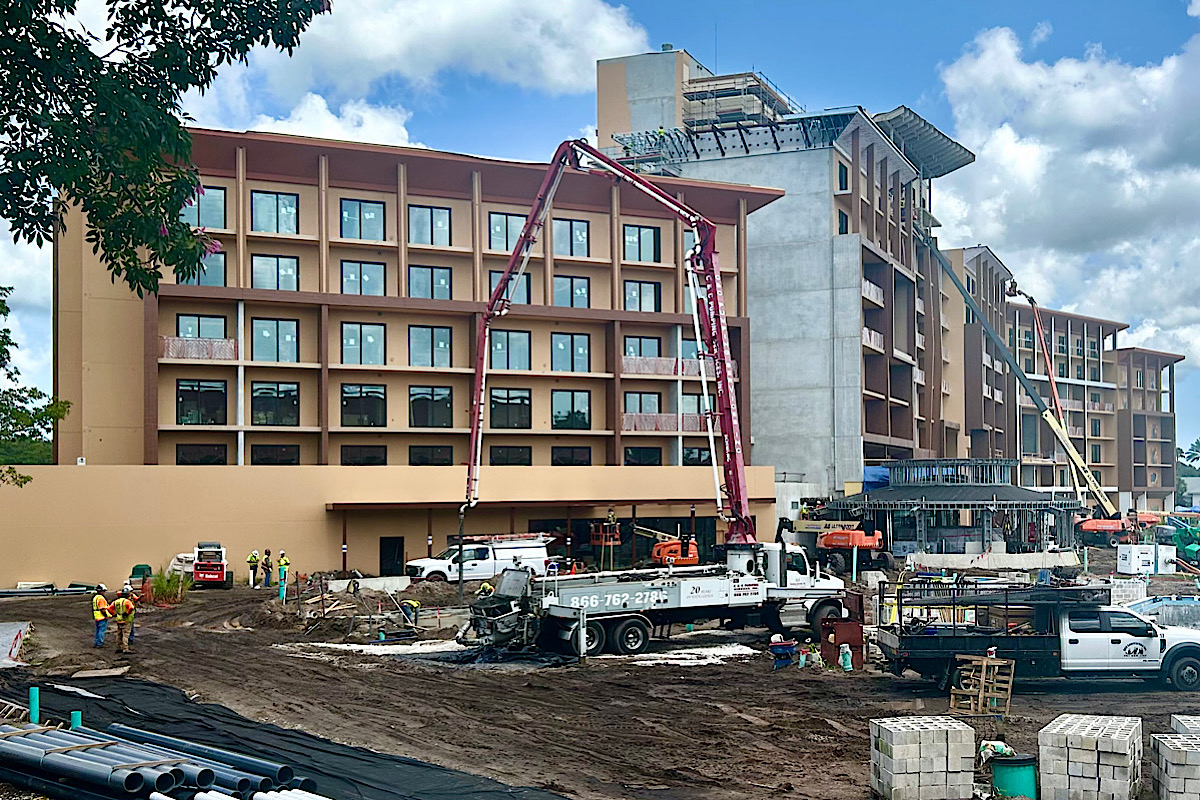 Disneys Polynesian Island Tower Construction 2024 July 1