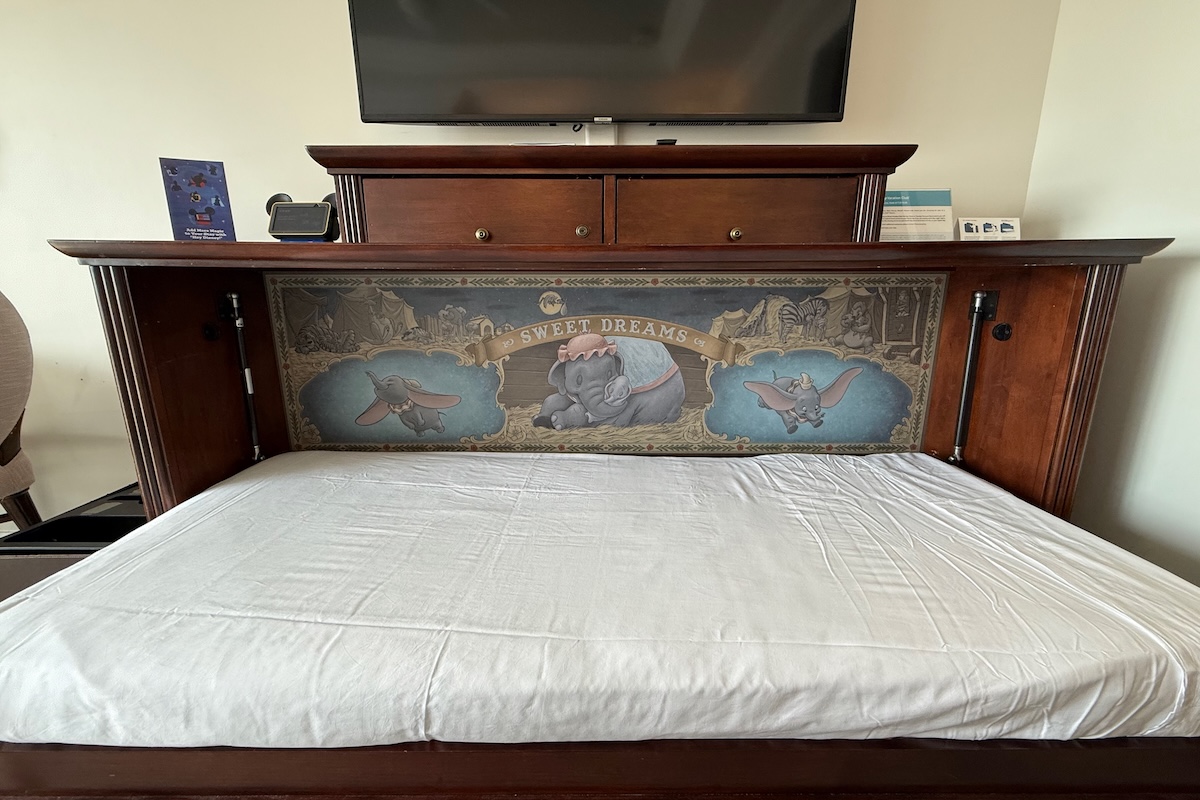 Twin Murphy bed extended