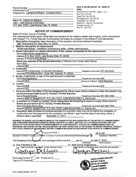 Wilderness Lodge Permit 2015-03