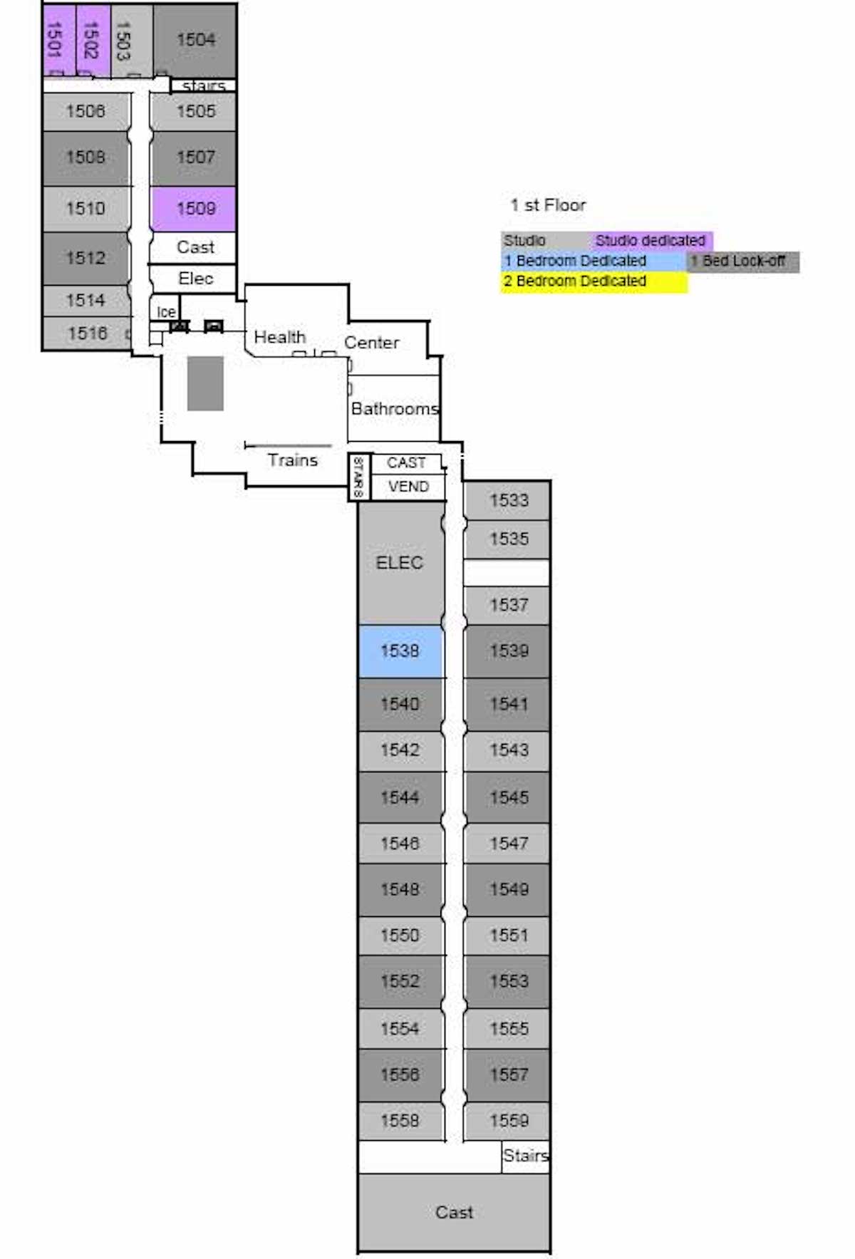 Boulder Ridge Villas Floorplan - Floor 1